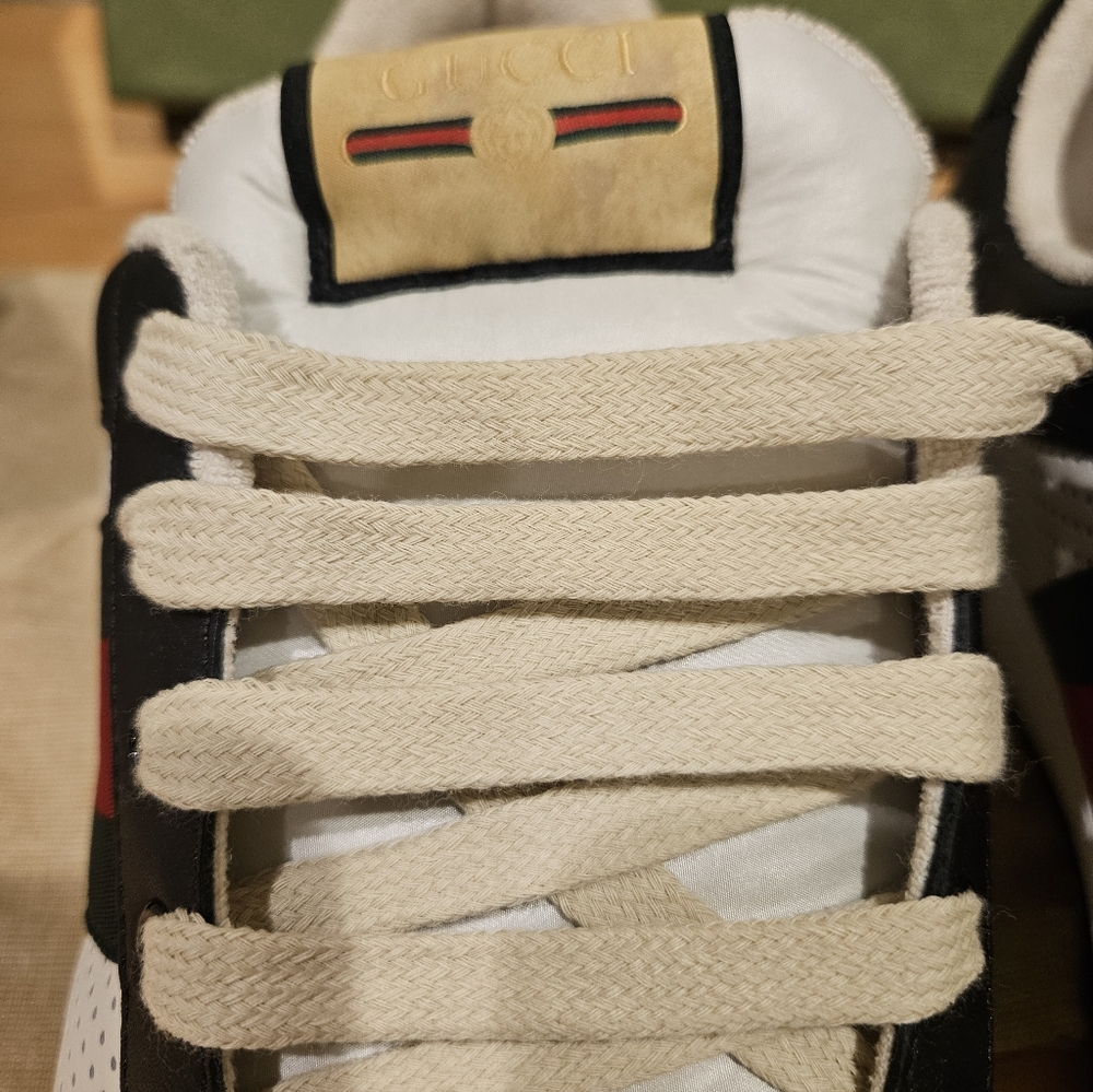 Gucci Men's Screener Signature Web Low top Sneakers - Authentic  and Brand New - Picture 9 of 11